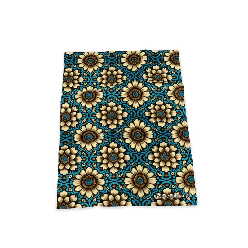 Daisy Pattern Botanical Print Tea Towel