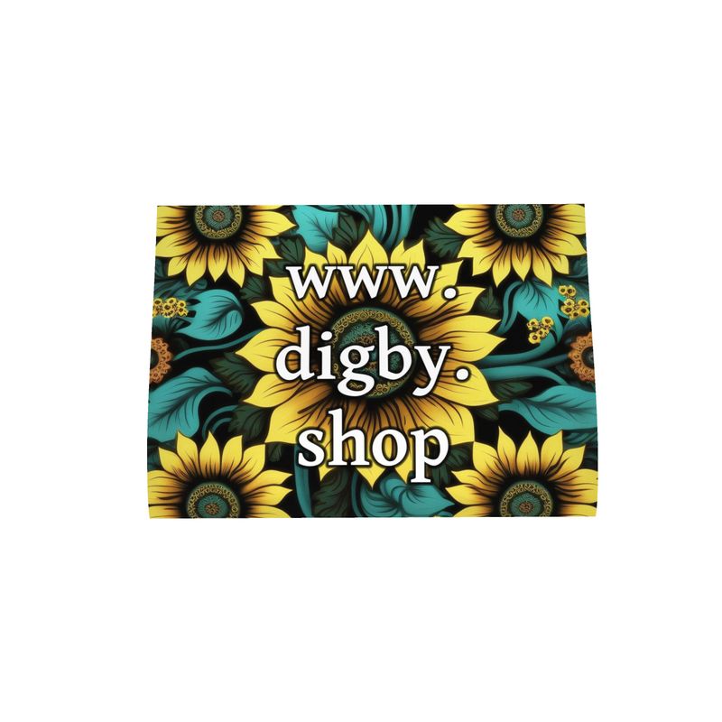 Yellow Sunflower Print Tea Towel