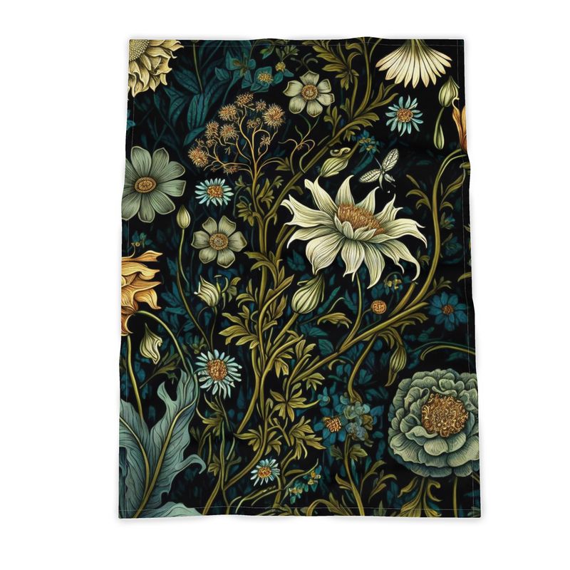 Wild Flower Botanical Print Tea Towel