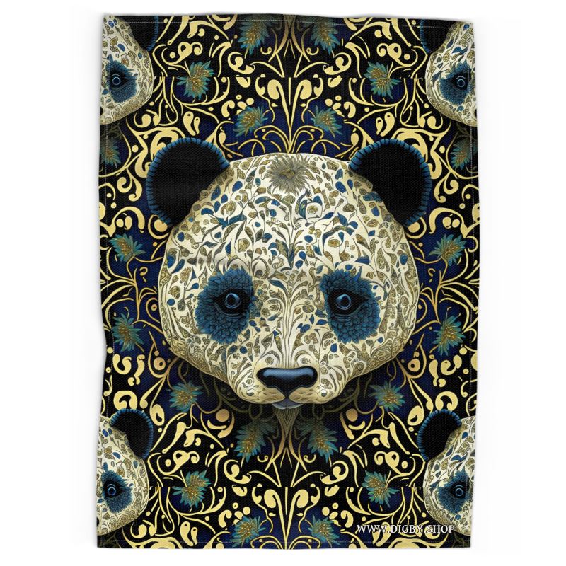 Panda Print Tea Towel