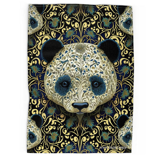 Panda Print Tea Towel