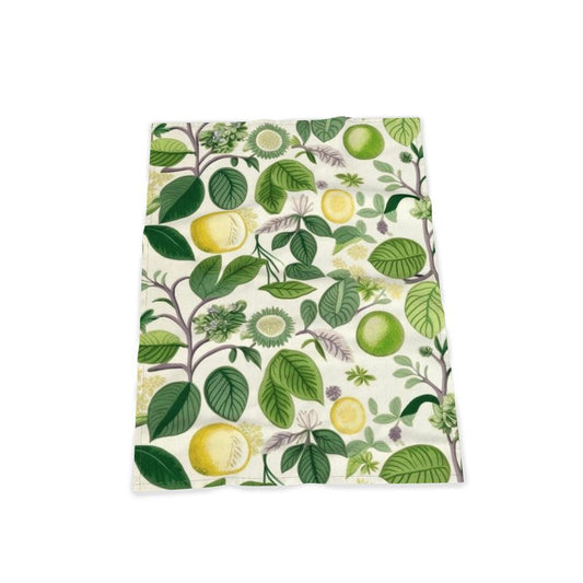 Lemon and Lime Botanical Print Tea Towel