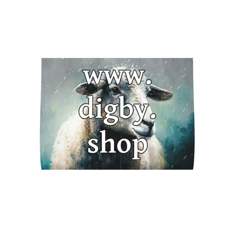 Sheep in the rain print cushion