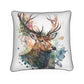 Stag Head Print Cushion