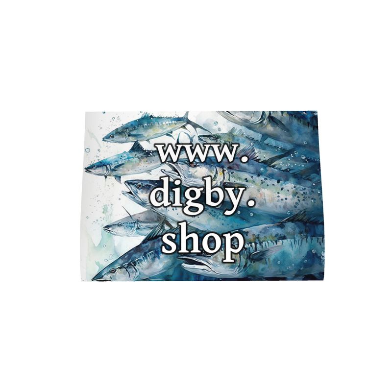 Mackerel Shoal Print Tea Towel