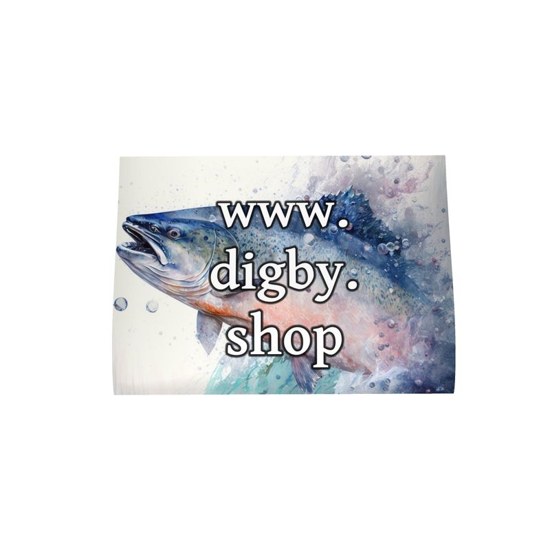 Arctic Salmon Print Tea Towel