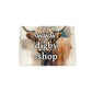 Highland Cattle Print Tea Towel
