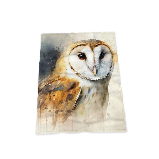 Barn Owl Print Tea Towel