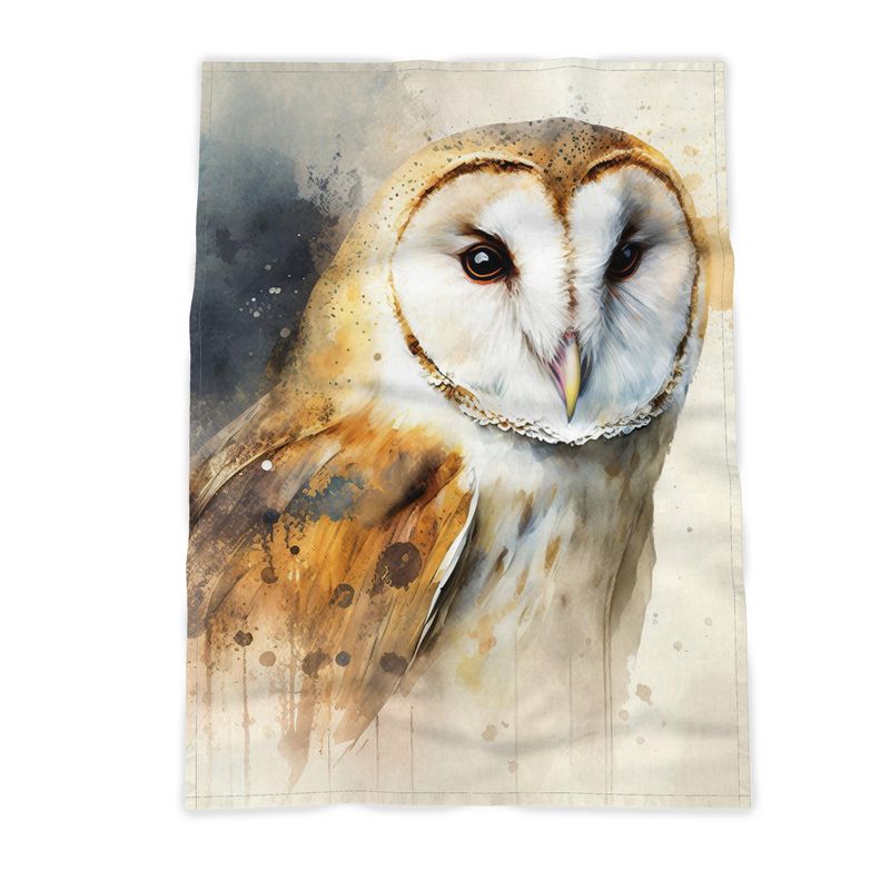 Barn Owl Print Tea Towel