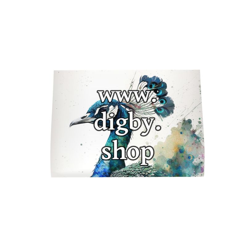Peacock Print Tea Towel