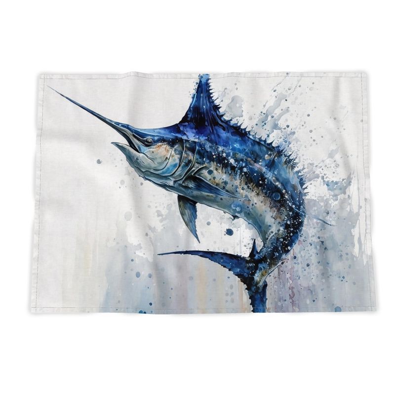 Swordfish Print Tea Towel