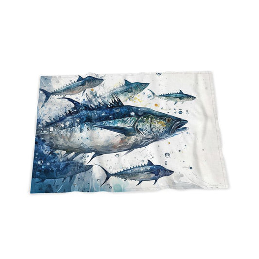 Mackerel Tuna  Print Tea Towel