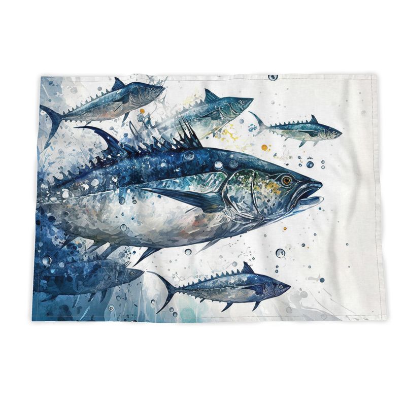 Mackerel Tuna  Print Tea Towel