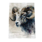 Ram Head Print Tea Towel