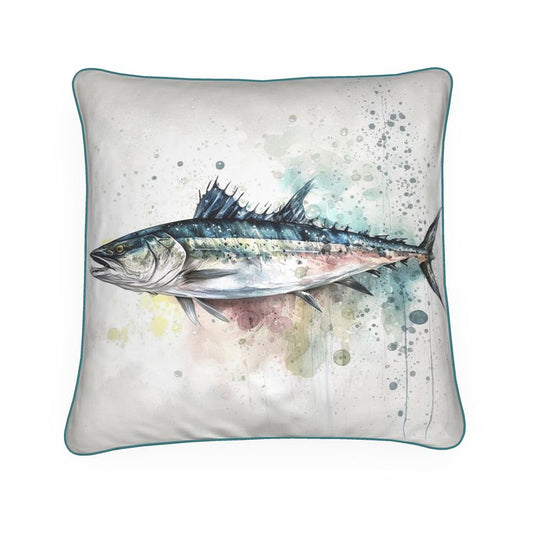 Mackerel Print Cushion