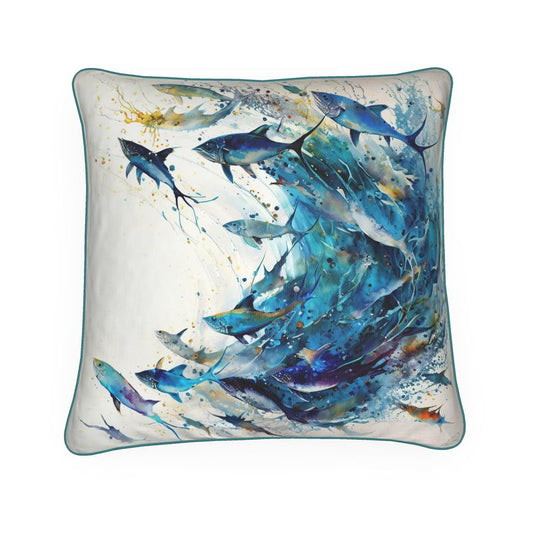 Flying Fish Print Cushion