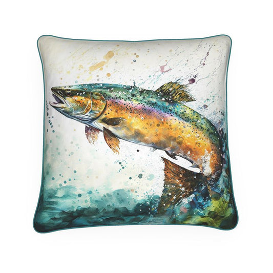 Rainbow Trout Print Cushion