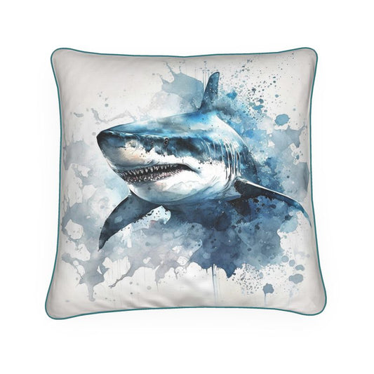 Great White Shark Print Cushion