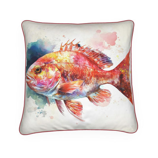 Red Snapper Print Cushion
