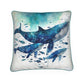 Blue Whale Print Cushion