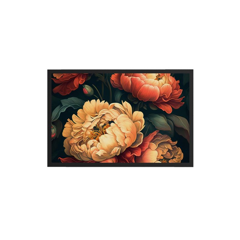 Peony Print Doormat