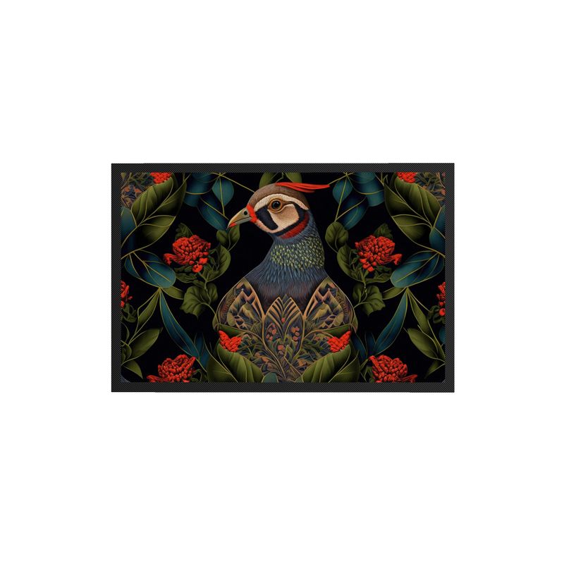 Red Partridge Print Doormat