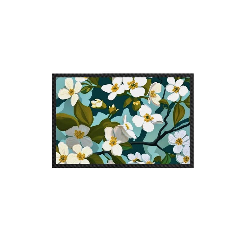 Dogwood Blossom Print Doormat