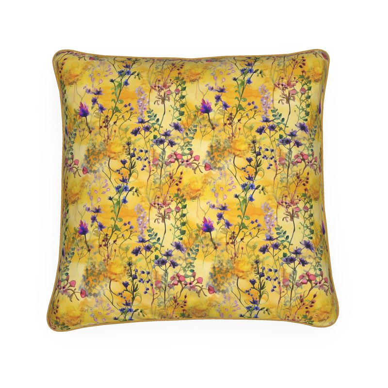 Mustard Yellow and Wildflower Print