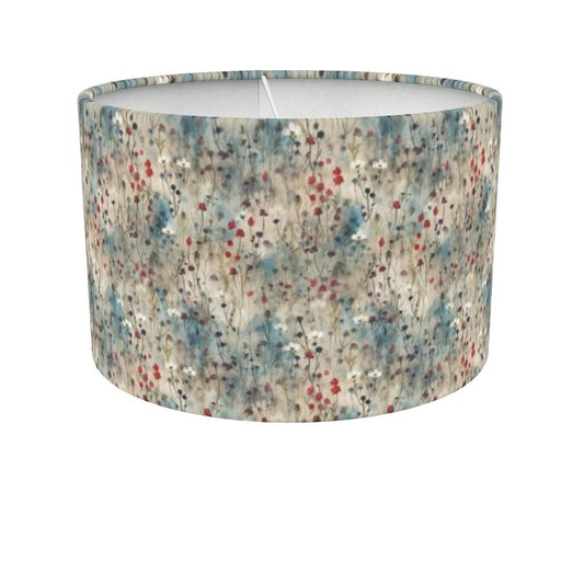 Red, White and Blue Flower Print Lamp Shade